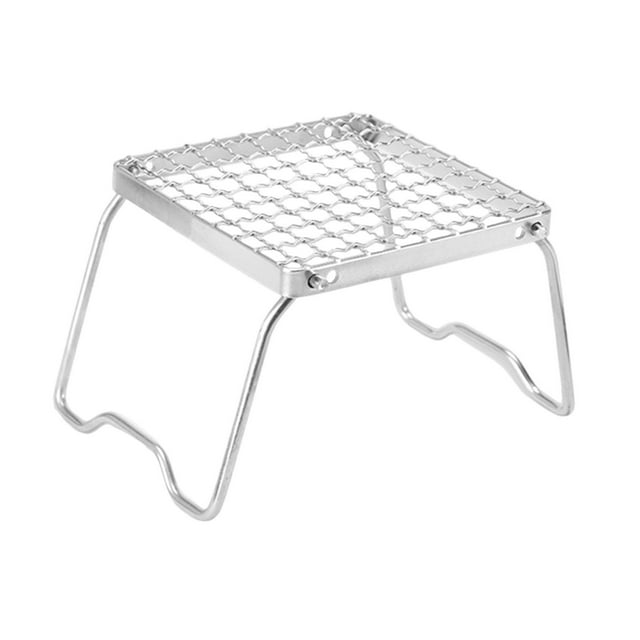 Almencla Support de Réchaud Pliable Support de Cuisson Pratique pour Pique-Nique Barbecue Randonnée Type B
