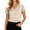 Beige, variant on French Satin Pearl Short Sleeve Blouse Casual Summer Top Women Swim Tee