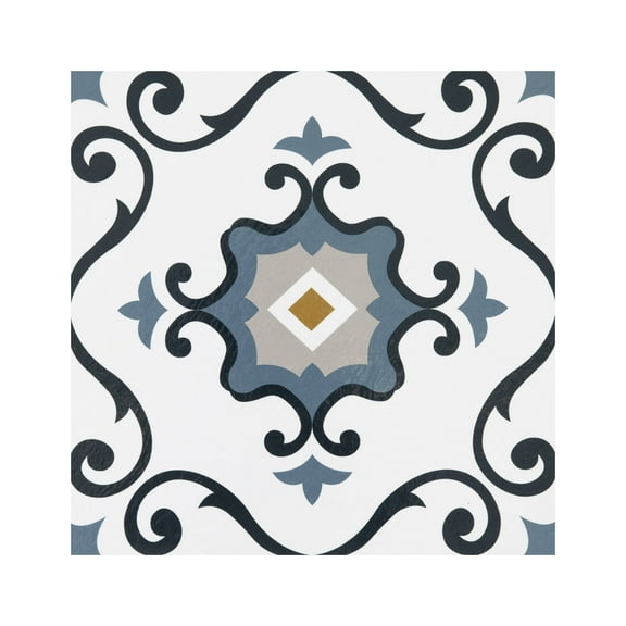 Simple Elegance by Ben&Jonah Classic 12" x 12" Self Adhesive Vinyl Floor Tile - Slate - 20 Tiles - 20 sq. ft.