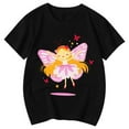 thumbnail image 3 of Hienoo Toddler Girls T Shirt Butterfly Graphic Short Sleeve T-Shirt Summer Casual Tshirt, 3 of 3