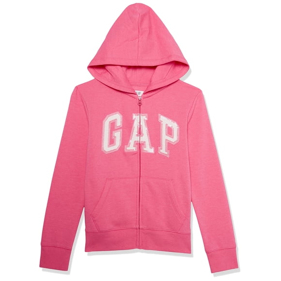 Buzo con Capucha y Cierre GAP para Niñas con Logo Rosa Talle M