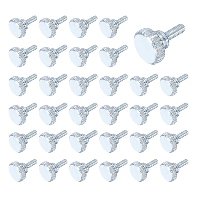 40 Pcs Vis à Pouce M3x6mm, Tête Plate en Zinc Entièrement Filetée