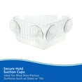 thumbnail image 6 of Kenney Plastic Suction Cup Corner Basket Shower Caddy, Clear, 6 of 7