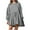 Grey, variant on LSLJS Fashion Women's Casual Over Sized Sweatshirt Long Sleeve Dress Round-Neck Ladies Patchwork Mini Dresses, Womens Plus Size Dress Gifts for Women