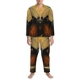 thumbnail image 3 of Kdxio Majestic Butterfly Sunset Men’s Pajama Set Pajamas For Men 2 Piece PJ Set with Men Pajama Pants and Long Sleeve T-Shirt Lounge Set-XX-Large, 3 of 7