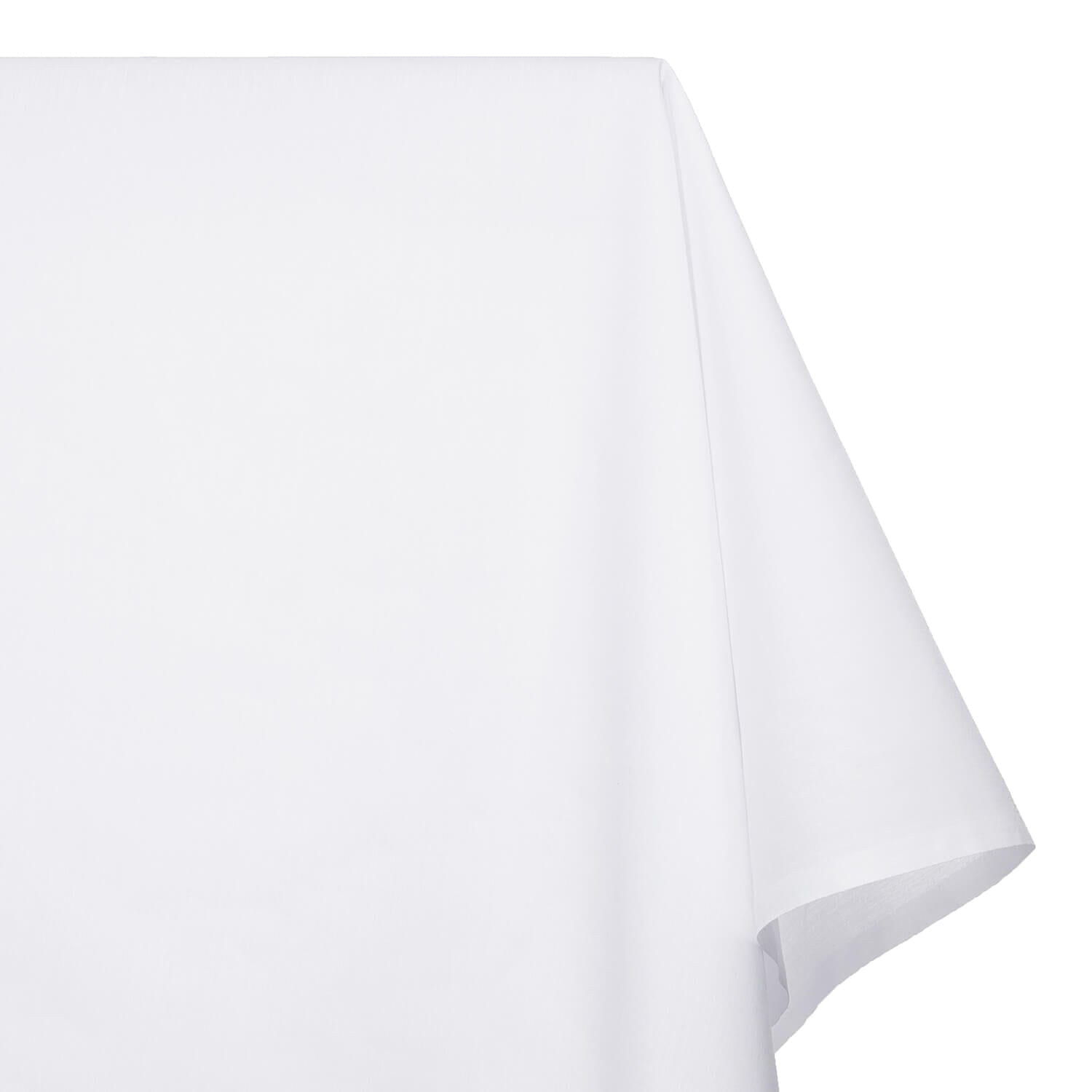 Cotton Broadcloth Fabric Lightweight Soft Solid Woven Polyester Blend By The Yard & Wholesale - White (10 Yards)