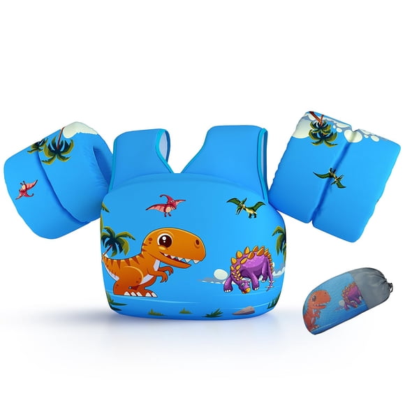 Chaleco de natación REALIKE para niños con alas flotantes para 13 a 32 kg