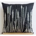 thumbnail image 6 of The HomeCentric Pillow Case Covers With Zipper, Black Zippered Throw Pillow Covers Pack of 2, 16x16 inch (40x40 cm) Silk Throw Pillows For Couch, Nature & Floral, Paddy, Beaded, - Black Beauty, 6 of 9