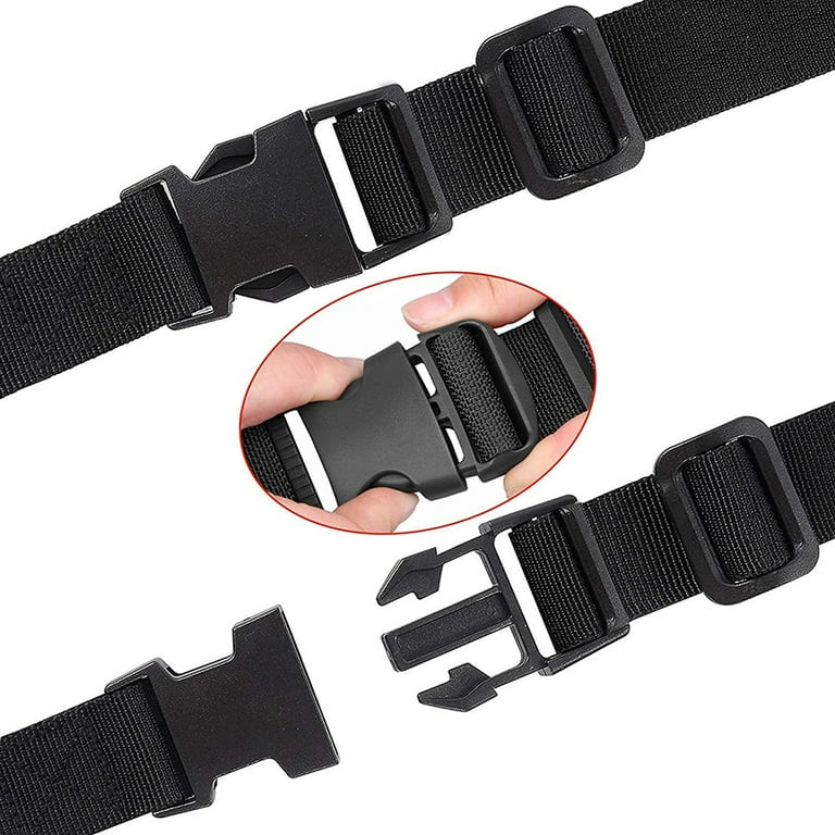 1 inch Buckles Straps Set with 10 Yards Nylon Webbing Strap,10 pcs Quick  Side Release Plastic Buckle, 20 pcs Tri-glide Slide Clip for Luggage Strap