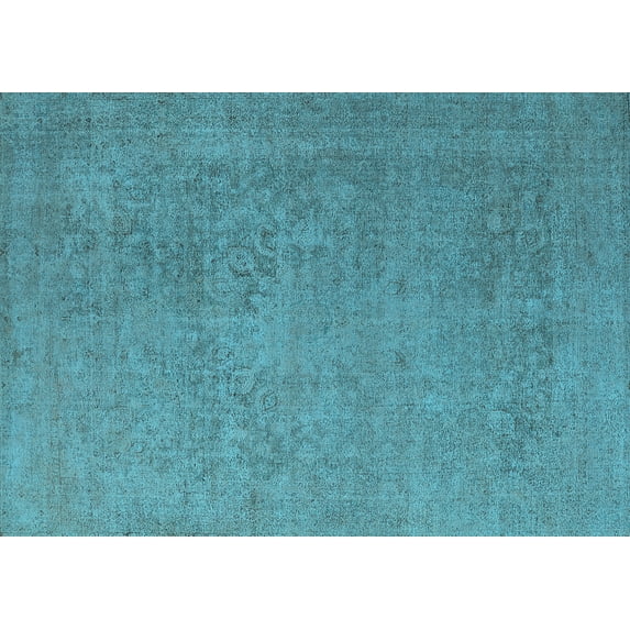 Ahgly Company Indoor Rectangle Oriental Light Blue Industrial Area Rugs, 2' x 5'