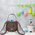 thumbnail image 7 of Moocorvic Easter Bunny Basket Plush Easter Egg Hunting Buckets with Long Ear Tote Gift Bags for Boys Girls 13Inches,Large，Brown, 7 of 7