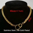 thumbnail image 3 of Punk Cuban Chokers Necklace Women Collar Gold Color Stainless Steel Chunky Thick Chain Circle Necklace Hip Hop Men Neck Jewelry, 3 of 5