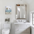 thumbnail image 5 of 12x16 inch Beach Wall Art Contemporary Bathroom Decor Piece Featuring a Framed Bicycle Canvas Print & Seascape Painting, 5 of 7