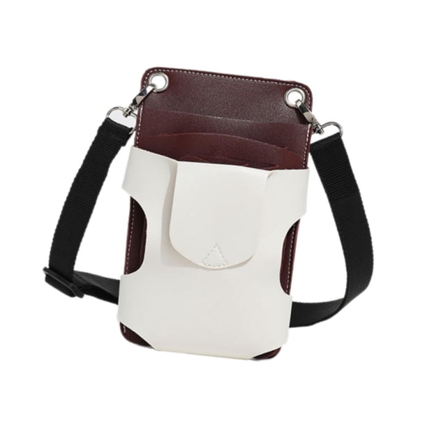 Bolsa para tijeras de peluquería, bolsa para herramientas, portátil, con bolsillos, para salón de belleza Rojo blanco