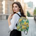 thumbnail image 6 of JIALIOU Mini Backpack Purse for Women Quilted Casual Daypack Small Travel Shoulder Bag, Abstract Yellow Green Floral Stained Glass, 6 of 7