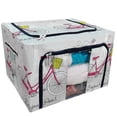 thumbnail image 1 of YUSDECOR Riding a bike in style Romantic Paris postcard Storage Bag Clear Window Storage Bins Boxes Large Capacity Foldable Stackable Organizer With Steel Metal Frame For Clothes,Closets, Bedrooms, 1 of 3