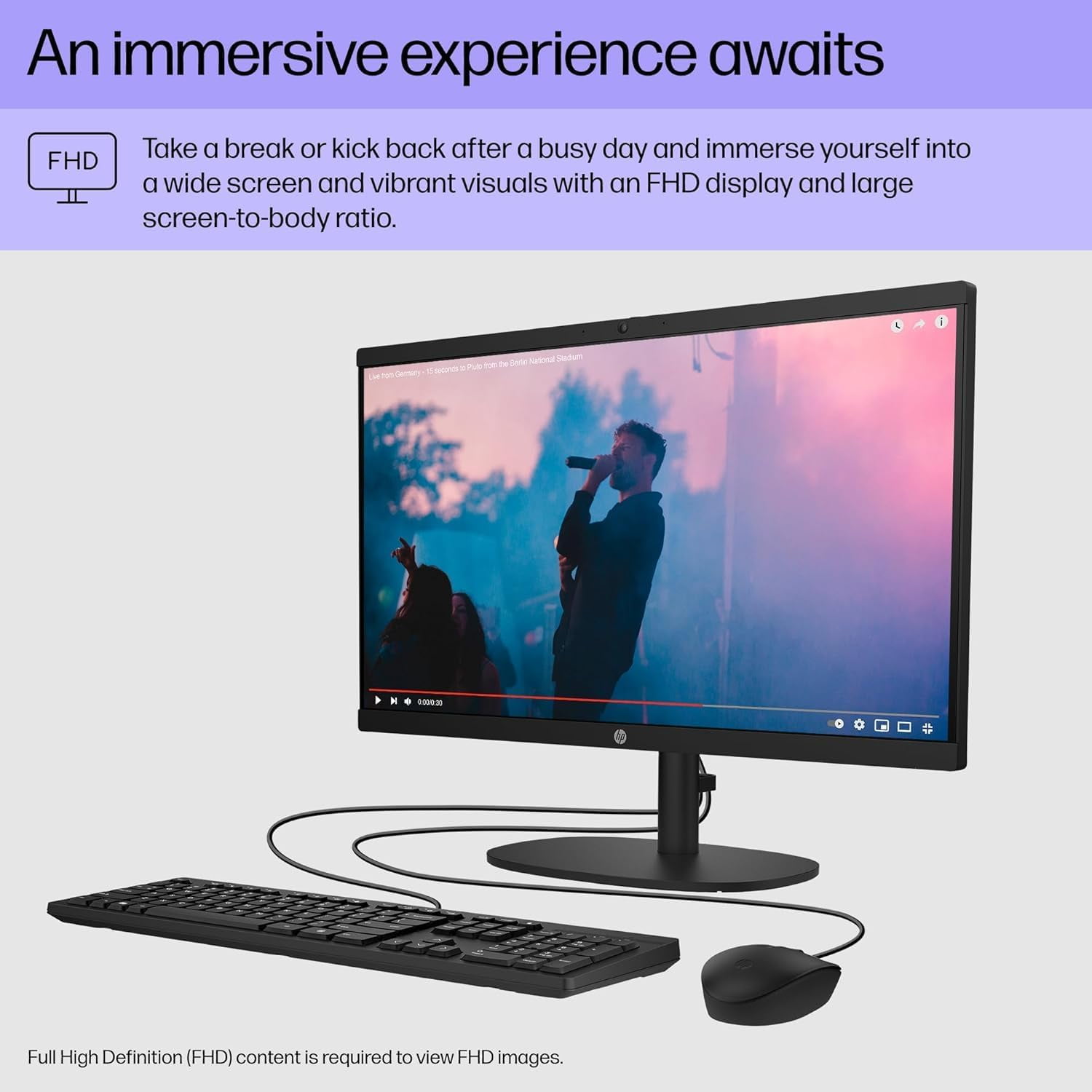 HP 2025 22" FHD All-in-One Desktop Computer, The New Version for Everyday Use, Latest 13th Gen Intel Quad-Core CPU, 16GB DDR5, 128GB Storage, HDMI, Type-C, Wi-Fi, HD Webcam, Win11 Pro, Black