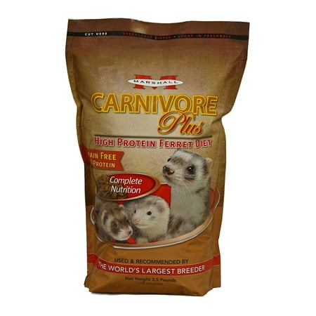 Marshall Ferret Diet - Marshall Pet Products Carnivore Plus Ferret Diet 3.5 lb