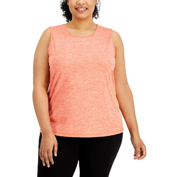 Ideology Womens Activewear Keyhole Back Tank Top;3X