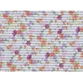 thumbnail image 2 of Zelouf Floral Print On Ruffle Knit  , Sewing, DIY, Crafts Fabric by the Yard, White/purple, 3 Yard, 2 of 2