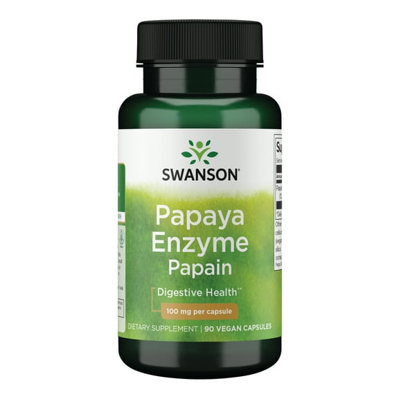 Swanson Papain Papaya Enzyme 100 mg 90 Veggie Capsules