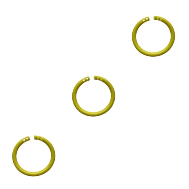 Justharion 10pieces Flexible Binding Solution - Plastic Loose Leaf Binder Rings For Easy Management Of Cards Documents yellow diameter 27mm 3PCS