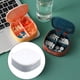 thumbnail image 1 of Pastillero portátil, limpio, fácil de usar, resistente a la luz solar, mini 4 rejillas, pequeño pastillero, cápsulas, para viajes, almacenamiento, mon gris blanco Baoblaze Estuche de medicamentos, 1 of 8