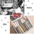 thumbnail image 2 of 2 Pcs Clothes Organizer For Drawers, Washable Clothes Organizer For Folded Clothes, Clothing Storage, Portable Closet Organizer For Thin Jeans, Trouse, 2 of 5