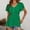 Green, variant on Njoeus Womens V Neck Flare T Shirt Casual Short Sleeve A Line Pleated Tunic Tops Cute Blouses