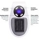 thumbnail image 2 of Calentador eléctrico mini de 800 W con enchufe, calentador eléctrico con termostato ajustable, temporizador y LED, calentador eléctrico portátil para interiores, calentador pequeño, 2 of 5