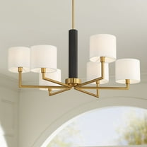 Possini Euro Design Possini Euro Virginia 32" Wide Gold and Matte Black 6-Light Chandelier