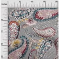 thumbnail image 2 of oneOone Polyester Spandex Gray Fabric Asian Paisley Quilting Supplies Print Sewing Fabric By The Yard 56 Inch Wide, 2 of 4