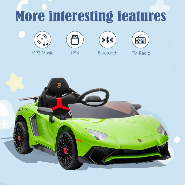 NEECHIPRO Lamborghini 12V Electric Powered Ride on Car for Kids