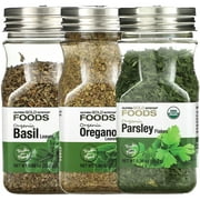 California Gold Nutrition Spice Bundle, Organic Basil Leaves, Oregano, Parsley, Bundle Pack of 3