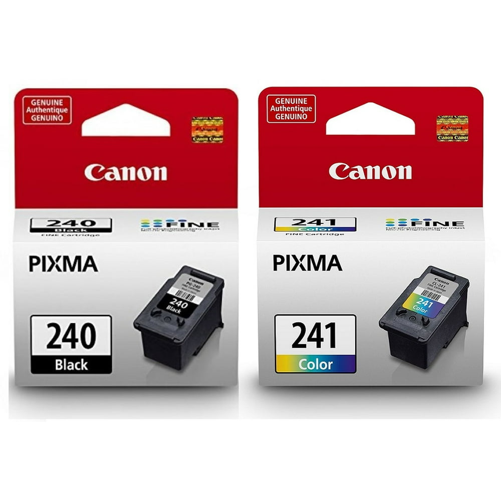 Genuine Canon PG240 Black Ink Cartridge + Canon CL241 Color Ink