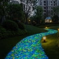 thumbnail image 5 of Solar Glow Pebbles 400pcs, Glow in the Dark Colorful Rocks for Garden Pathways and Flower Beds, 5 of 8