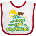 thumbnail image 3 of Inktastic These Fools Put My Cape on Backwards Funny Girls Baby Bib, 3 of 4