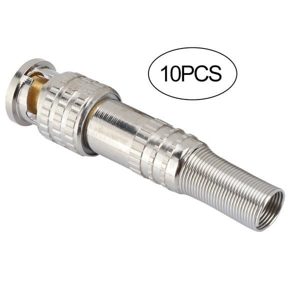 Zinc Alloy 10Pcs BNC Connector, BNC Male, Durable For CCTV Home Security Surveillance Camera Systems