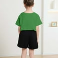 thumbnail image 7 of Girls Summer Tops Size 7/8 Loose Fit Graphic Tees Short Sleeve Cotton Rainbow Cute Blouses Casual Going Out Outfits, Green, 2 Years, 7 of 7