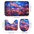 thumbnail image 3 of Independence Day Of The United States Flag Bathroom Sets with Shower Curtain And Rugs, Incl with 12 Hooks，Toilet Lid Oval Rug, 3 of 8