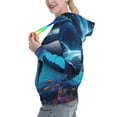 thumbnail image 2 of Kdxio Colorful Ocean Whale Print Womens Oversized Hoodies Sweatshirts Hooded Pullover Tops Sweaters Casual-Medium, 2 of 7