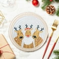 thumbnail image 5 of Nmdmisc Winter Snowman Reindeer Pot Holders Trivets,Christmas Heat Resistant Trivets for Hot Dishes Hot Pans Pot Cotton Thread Weave Trivet Mats for Protect Table Decorative,7", 5 of 6