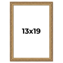 13x19 Frame Gold Solid Wood Picture Frame Width 1.25 Inches | Interior Frame Depth 0.375 Inches |