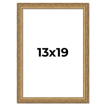 13x19 Frame Gold Solid Wood Picture Frame Width 1.25 Inches | Interior Frame Depth 0.375 Inches |