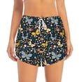 thumbnail image 4 of Lsque Flowers Butterfly Printed Women's Running Shorts with Liner Pockets,Elastic Quick Dry Workout Athletic Gym Yoga Shorts,Womens High Waist Shorts-Medium, 4 of 9