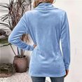 thumbnail image 4 of Velvet Open Front Cardigan for Women Long Sleeve Shawl Collar Longline Jacket Button Detail Dressy Casual Going Out Work Office Fall Winter Top, 4 of 6