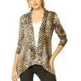 thumbnail image 1 of Allegra K Women's Leopard Print Long Sleeve Open Front Cardigan, 1 of 8