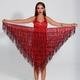 thumbnail image 3 of Ynynloco Womens Sequin Fringe Asymmetrical Skirt Sparkly Belly Dance Party Clubwear Skirt Festival Outfits, 3 of 3