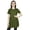 Olive Green, variant on Moomaya Solid Half Button placket Tunic For Womens Casual Round Neck Basic Pleated Long Top