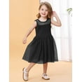 thumbnail image 5 of V.&GRIN Toddler Girl Dress Black Tutu Sundress for Flower Girls Wedding Princess Dress Up Clothes 6X, 5 of 8